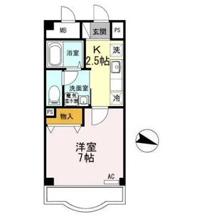 岩田マンション【2階】の間取り