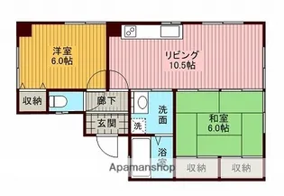 ラポール福住【1階】の間取り