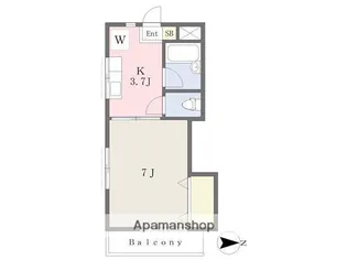 秋田県秋田市広面字鬼頭【アパート】の間取り