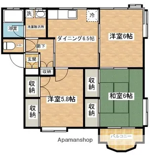 グリーンハイツ【202号室】の間取り