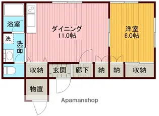 ラポールワイティー【202号室】の間取り