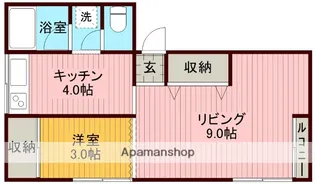 1Kの間取り画像