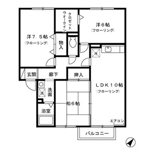 セジュール椿【102号室】の間取り