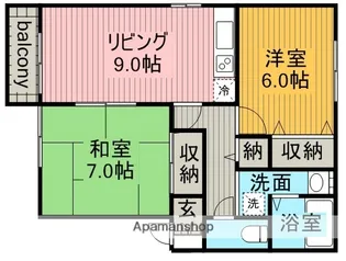 セジュール幸B【2階】の間取り