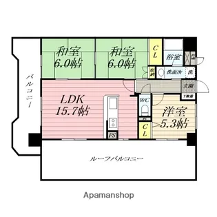 スカイレジデンシア山王【7階】の間取り