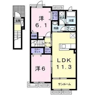 エアリーヒルⅣ【2階】の間取り