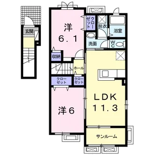 エアリーヒルⅣ【2階】の間取り