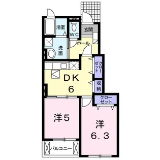 ブルス・ハープⅡ【1階】の間取り