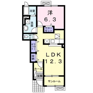 シャルム アヴァンツァートⅠ【1階】の間取り