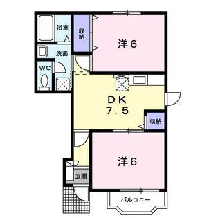 かみふうせん【1階】の間取り