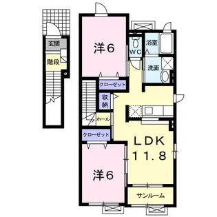プロムナードY【2階】の間取り