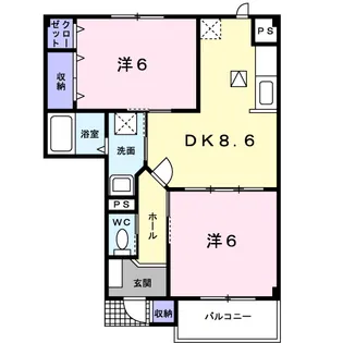 グランベル A【1階】の間取り