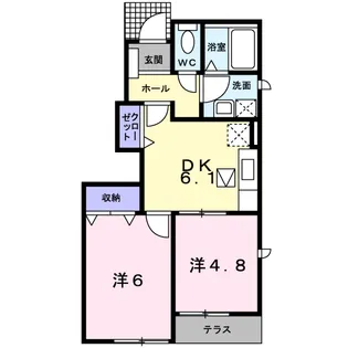 ラフレシールⅡ【1階】の間取り