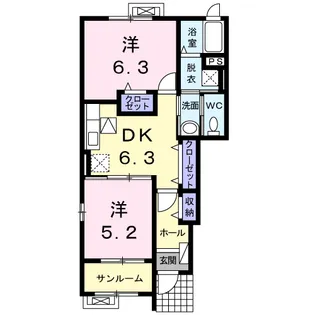 コンフォート・こと【1階】の間取り