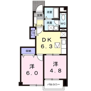 シュールメゾン・Ⅰ【1階】の間取り