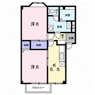 フラワーガーデン1【2階】の間取り