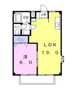 グランメール大場A【1階】の間取り