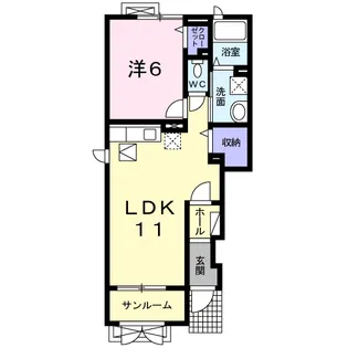 モア ハピネス【1階】の間取り