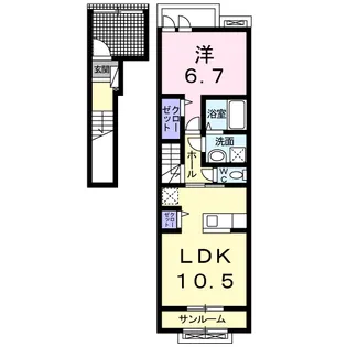 スプレンドルC【2階】の間取り