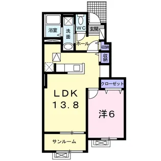 ラフィネⅣ【1階】の間取り
