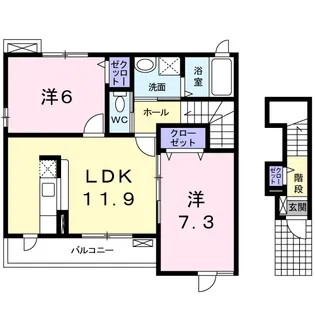 パルナス【2階】の間取り