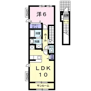 ブリーゼ元町Ⅱ【2階】の間取り