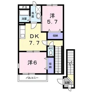 ベルグランデ【2階】の間取り