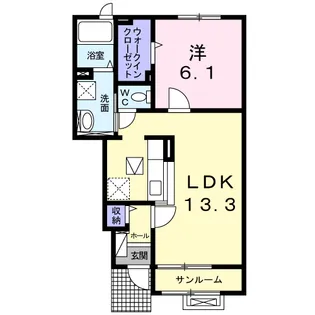 エレガント ハピネス【1階】の間取り