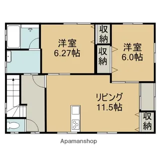 メゾン砂子下Ⅱ【B号室】の間取り