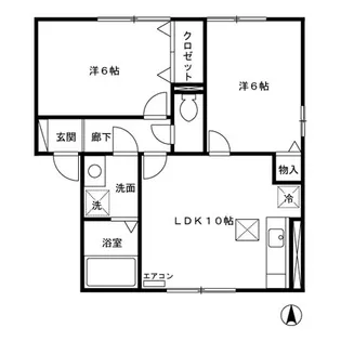 セジュールエルピス【1階】の間取り