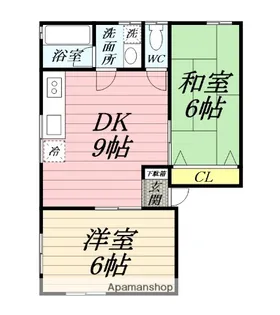 コーポ清水栄【202号室】の間取り