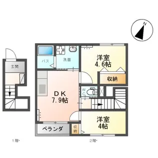 アドニスパーク【2階】の間取り