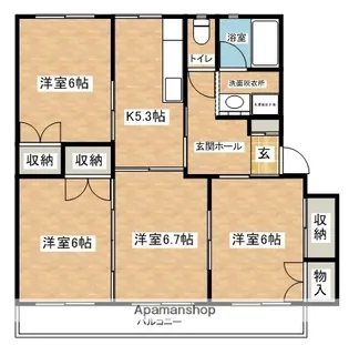 グレイスハイム田町【302号室】の間取り