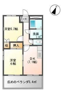 ハーモニーヒルズ【3階】の間取り