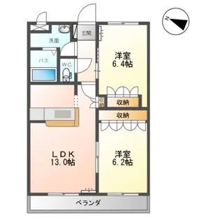 ロイヤルガーデン【2階】の間取り