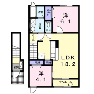 ARSH4ーⅢ【204号室】の間取り