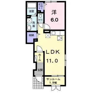 イースト フェアリー【1階】の間取り