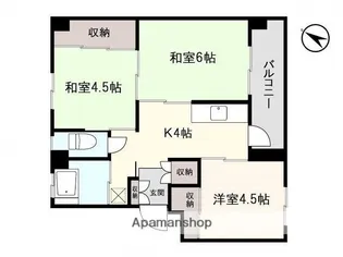 アシスト秋田マンションⅠ号棟【3階】の間取り