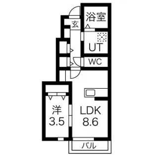 太鷲苑II【1階】の間取り