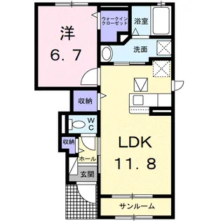 リヴェール Ⅳ【1階】の間取り