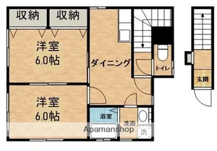 サウスフローリッシュ【2号室】の間取り