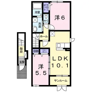 リヴェール Ⅲ【2階】の間取り
