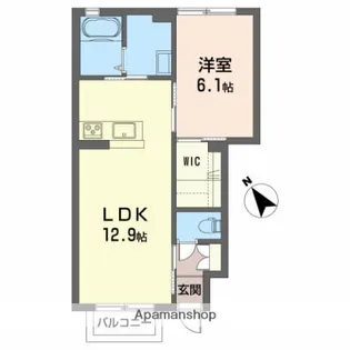 シャーメゾン南中町【102号室】の間取り