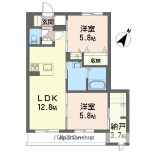 メゾンマスト川尻【3階】の間取り