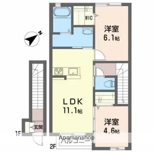 シャーメゾン港北Ⅱ【2階】の間取り
