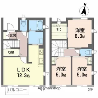アリス【1階】の間取り