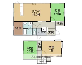 秋田県にかほ市象潟町字鳥の海【一戸建】の間取り