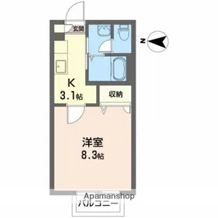 メゾン シャンブル【1階】の間取り