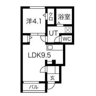 アスガルドA棟【1階】の間取り