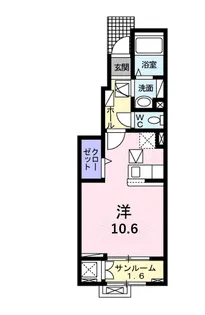 ルポ・カルム【1階】の間取り